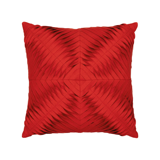 20" x 20" Dimension Scarlet pillow by Elaine Smith | Sunbrella, faux down | red, basketweave, pattern, texture
