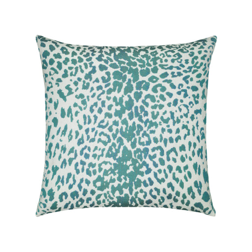 20" x 20" Wild One Lake pillow by Elaine Smith | Sunbrella, faux down | animal print, blue, aqua, leopard