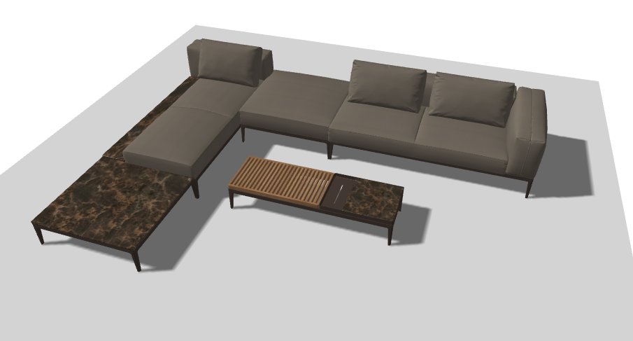 Grid 5-Piece Java Sectional