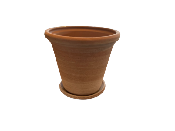 Large Terra Cotta Pot With Saucer