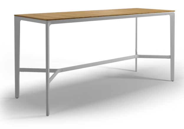 Carver Bar Table - White / Teak
