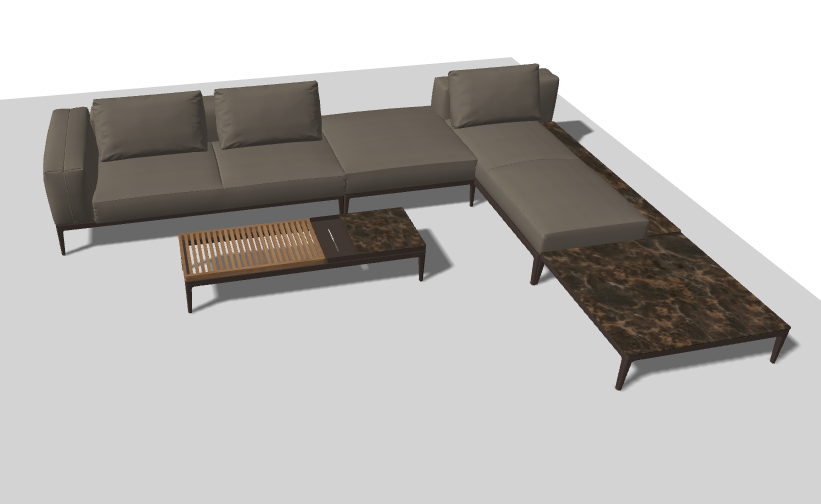 Grid 5-Piece Java Sectional