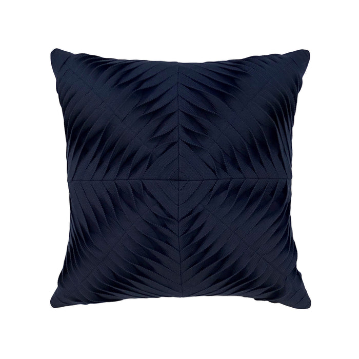 20" x 20" Dimension Navy pillow by Elaine Smith | Sunbrella, faux down | blue, navy, basketweave, pattern, texture