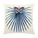22" x 22" Chameleon Capri pillow by Elaine Smith | Sunbrella yarn, faux down | animal print, blue, cream, purple, chameleon