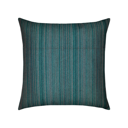 20" x 20" Antigua Stripe pillow by Elaine Smith | Sunbrella yarn, faux down | stripe, green, emerald, pink