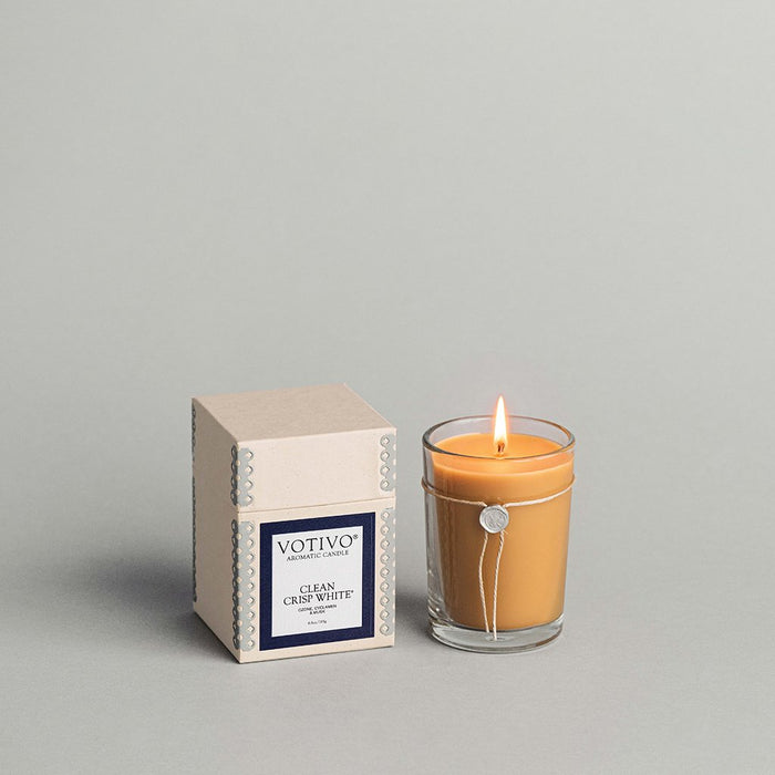 Votivo Aromatic Candle – Clean Crisp White