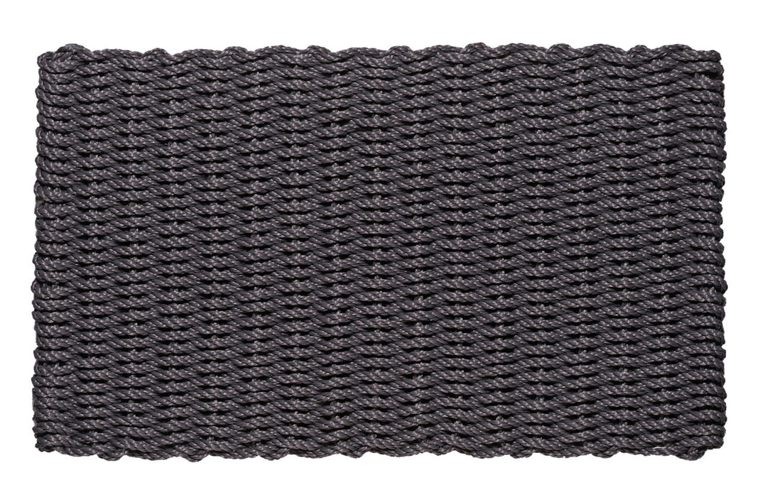 Cape Cod Doormat – Grey – Reversible, woven polypropylene Cape Cod Doormats are made in the USA to keep snow, sand, dirt and debris outside - year after year. Tough polypropylene cordage won't rot from exposure to rain, sun or salt water. Reversible, colorfast, mildew and insect-resistant. Hose clean and quick drying. For non-skid surfaces.