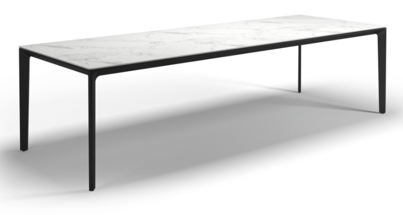 Carver Dining Table - Bianco / Meteor