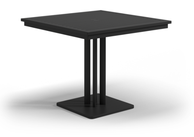 Metz Pedestal Dining Table - Aluminum Top