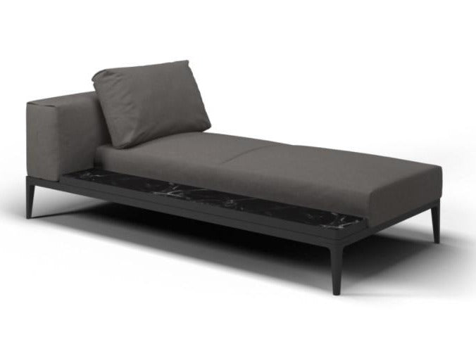 Grid Chaise Unit with Ceramic Table