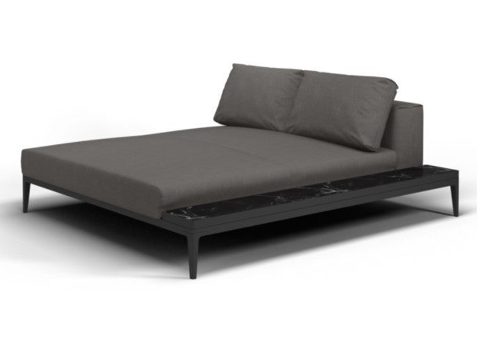 Grid Chill Chaise Unit with Ceramic Table