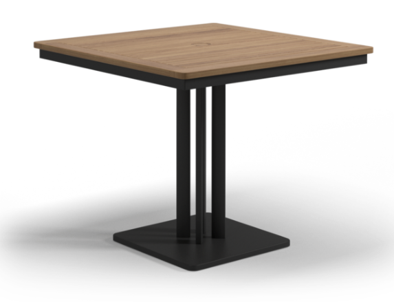 Metz Pedestal dining table - Teak Top